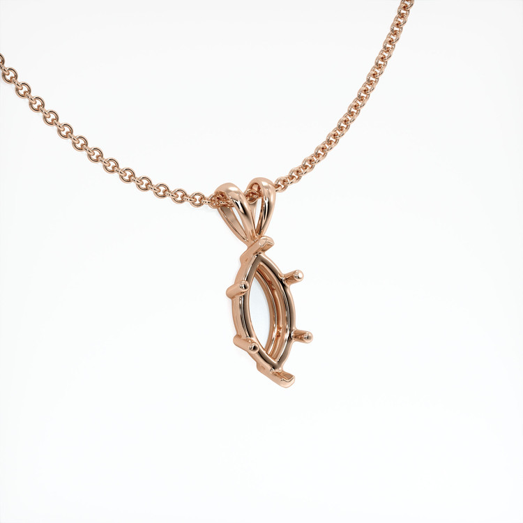 14K Rose Gold Solitaire Pendant Setting
