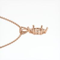 14K Rose Gold Solitaire Pendant Setting Image