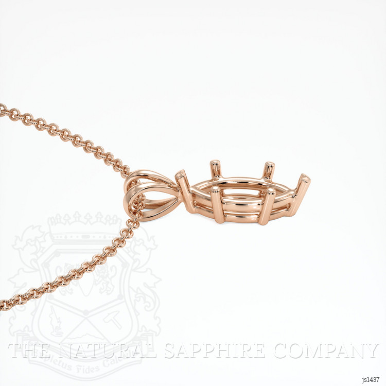 14K Rose Gold Solitaire Pendant Setting