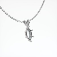 10K White Gold Solitaire Pendant Setting Image