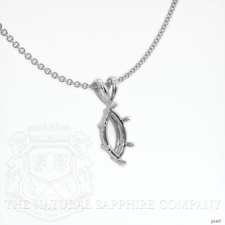 10K White Gold Solitaire Pendant Setting