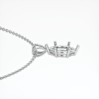 10K White Gold Solitaire Pendant Setting Image