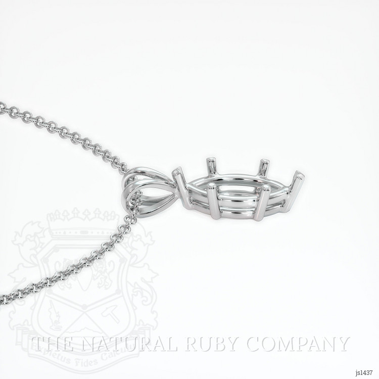 10K White Gold Solitaire Pendant Setting