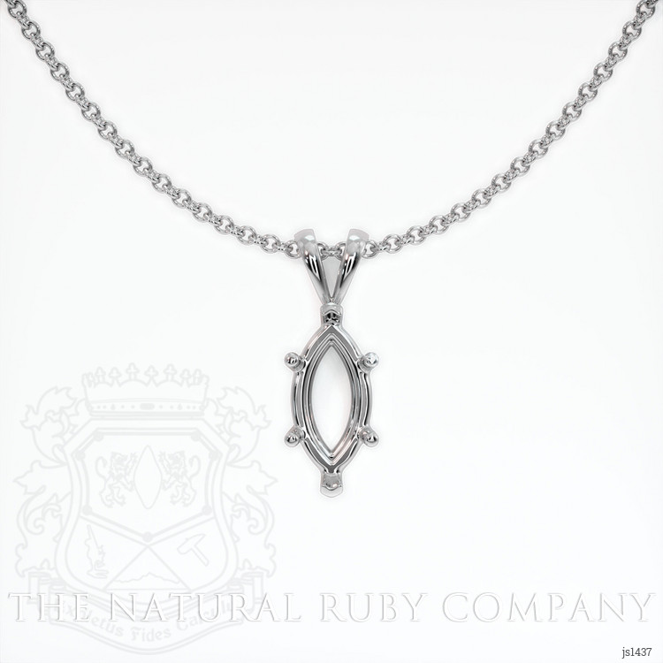 14K White Gold Solitaire Pendant Setting