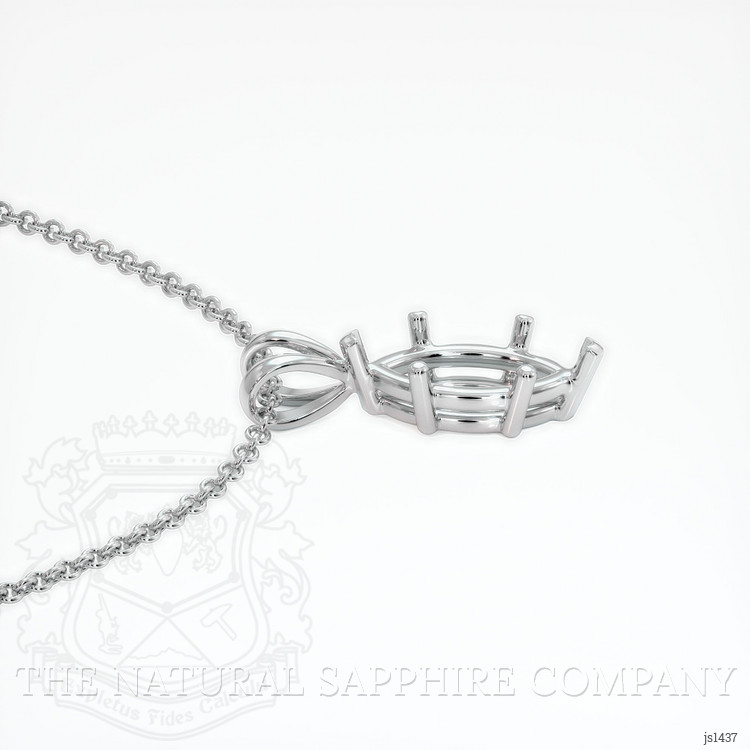 14K White Gold Solitaire Pendant Setting
