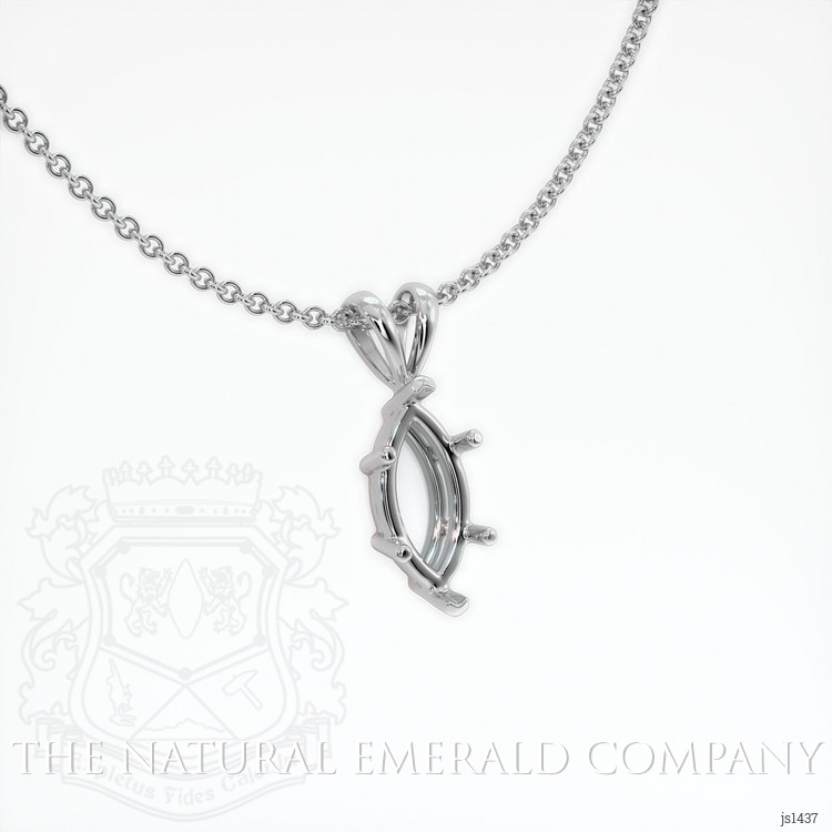 18K White Gold Solitaire Pendant Setting