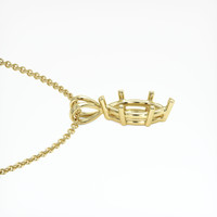 10K Yellow Gold Solitaire Pendant Setting Image
