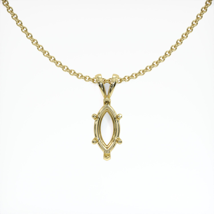 14K Yellow Gold Solitaire Pendant Setting