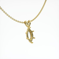 14K Yellow Gold Solitaire Pendant Setting Image