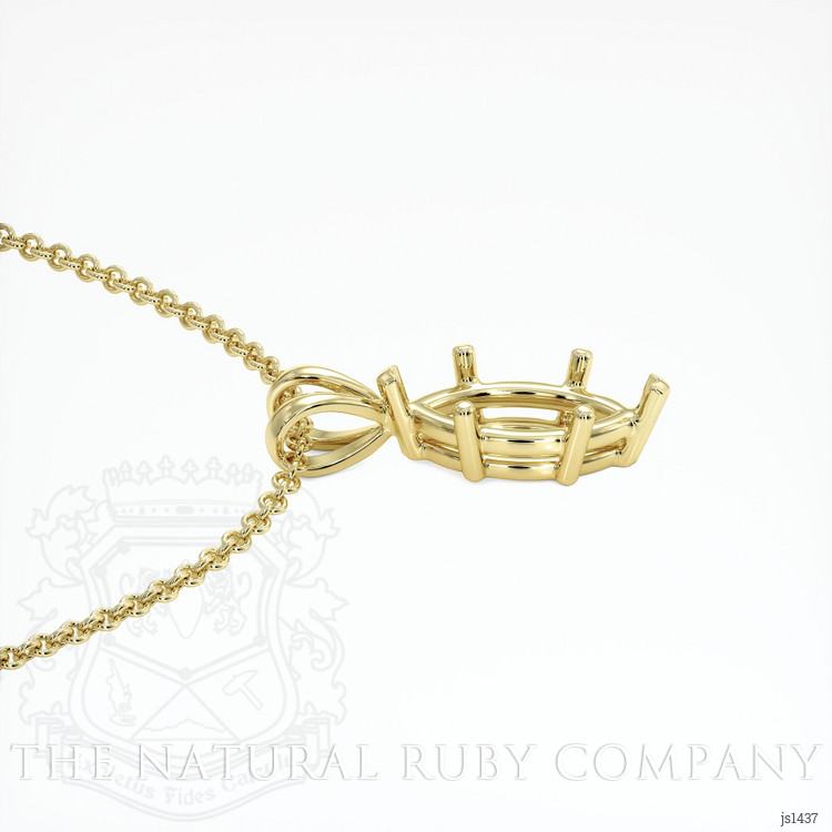 14K Yellow Gold Solitaire Pendant Setting