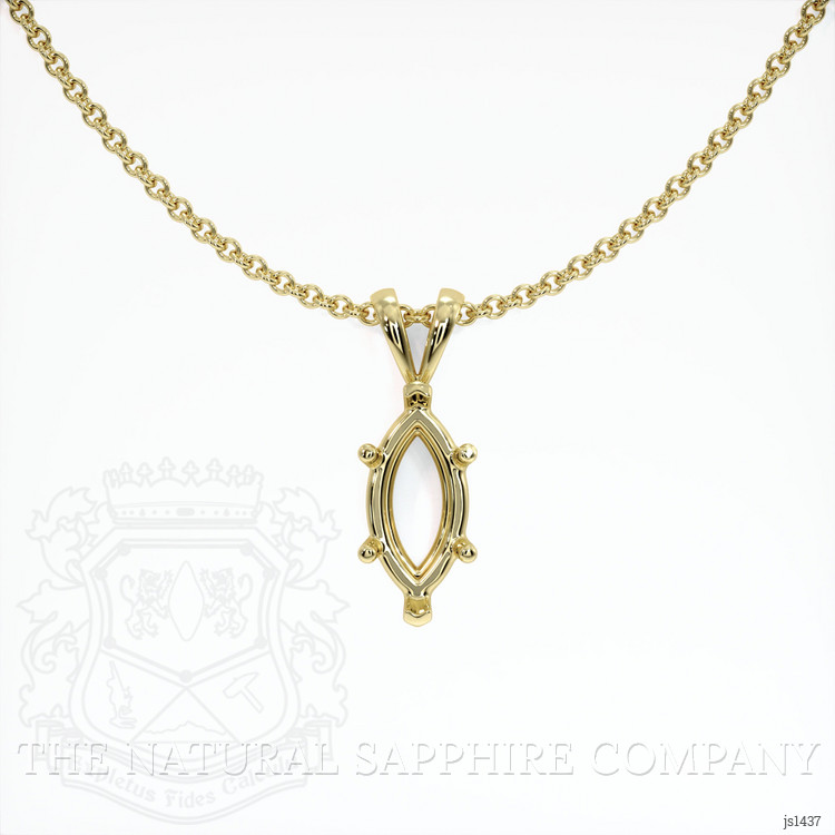 18K Yellow Gold Solitaire Pendant Setting