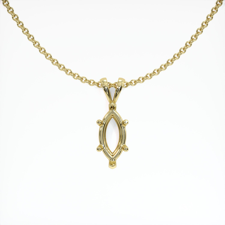 18K Yellow Gold Solitaire Pendant Setting