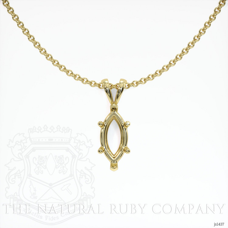 18K Yellow Gold Solitaire Pendant Setting