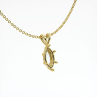 18K Yellow Gold Solitaire Pendant Setting Image