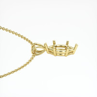18K Yellow Gold Solitaire Pendant Setting Image