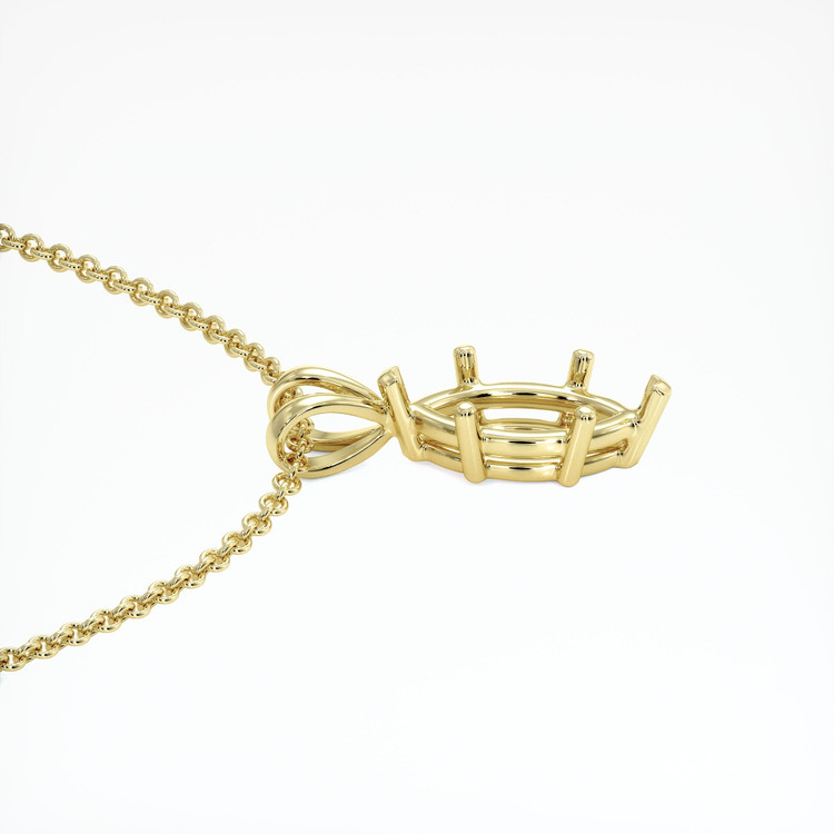 18K Yellow Gold Solitaire Pendant Setting