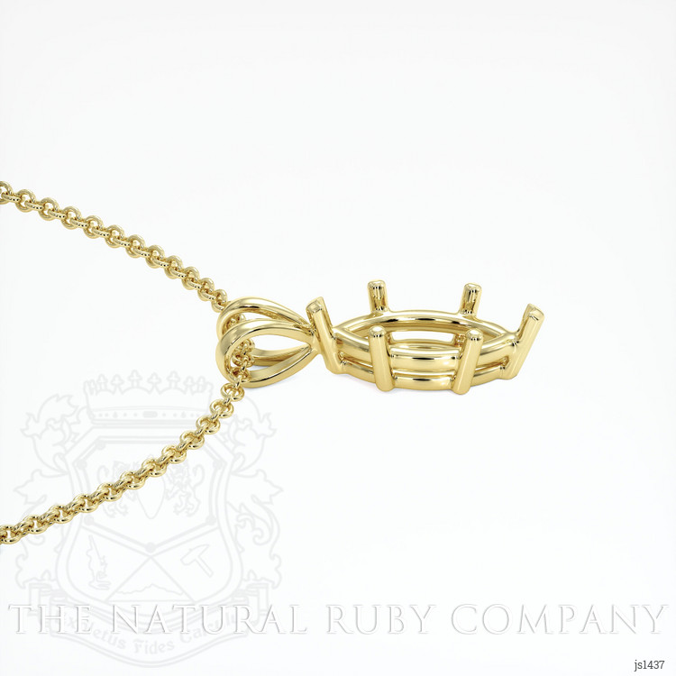 18K Yellow Gold Solitaire Pendant Setting