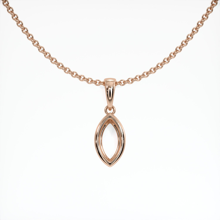 14K Rose Gold Vedic Pendant Setting