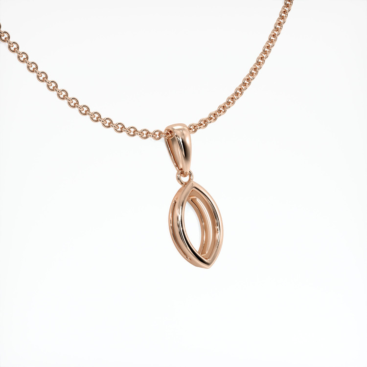 14K Rose Gold Vedic Pendant Setting
