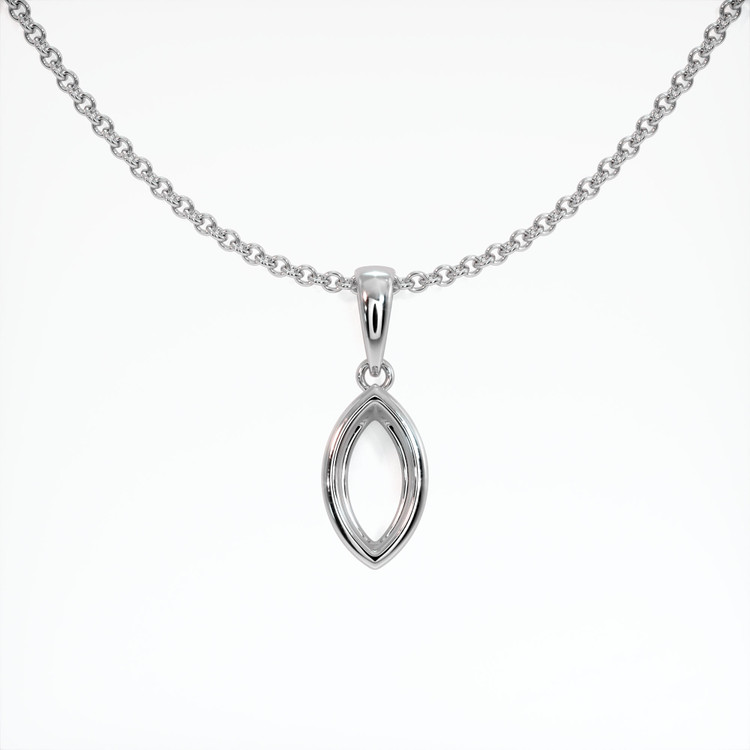 14K White Gold Vedic Pendant Setting