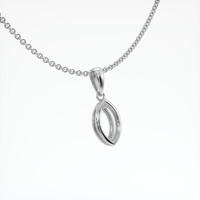 14K White Gold Vedic Pendant Setting Image