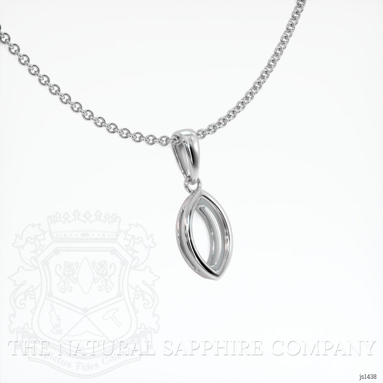 14K White Gold Vedic Pendant Setting