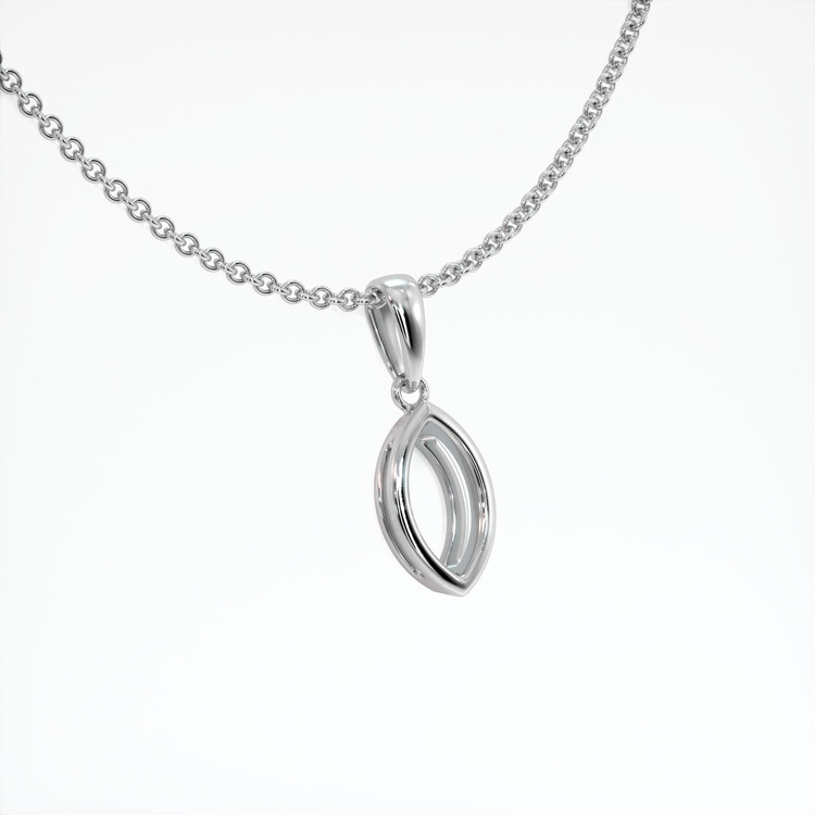 14K White Gold Vedic Pendant Setting