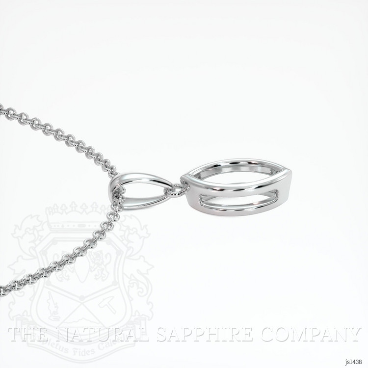 14K White Gold Vedic Pendant Setting