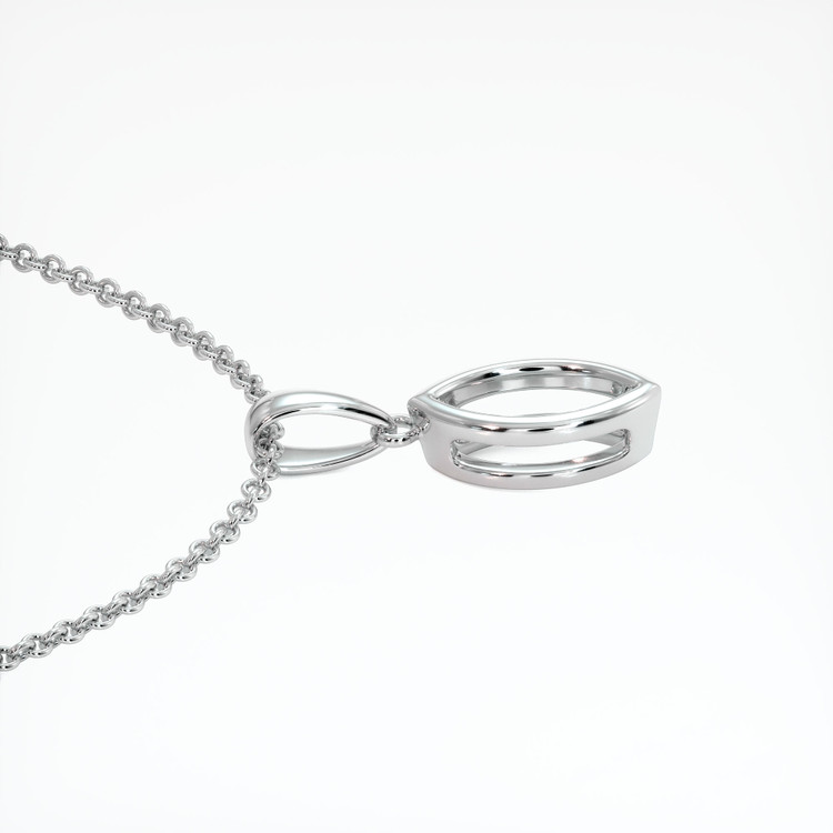 14K White Gold Vedic Pendant Setting