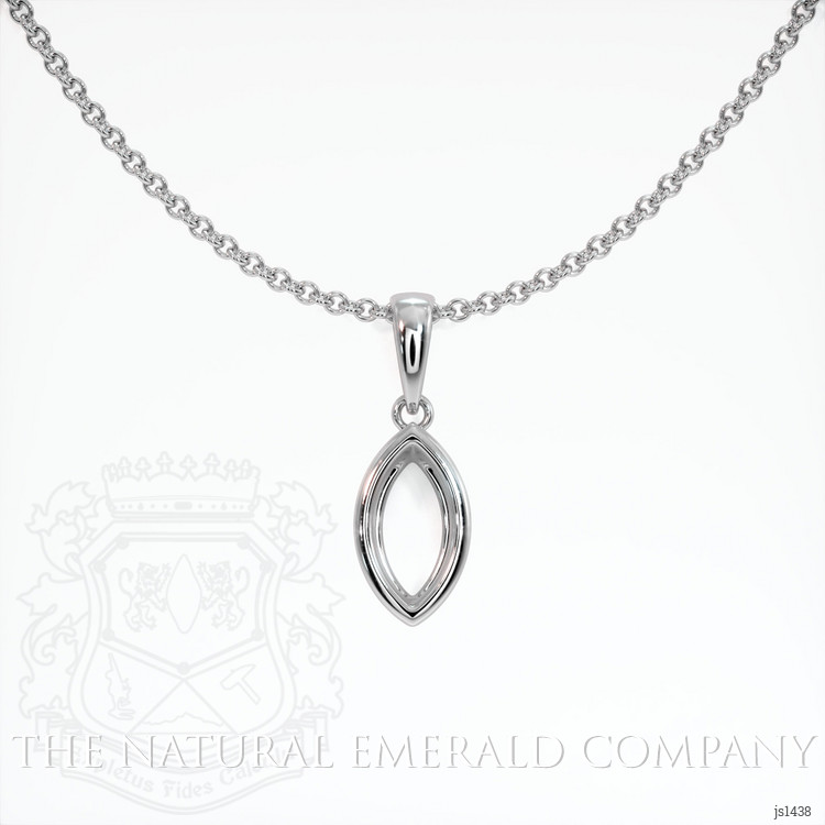 18K White Gold Vedic Pendant Setting