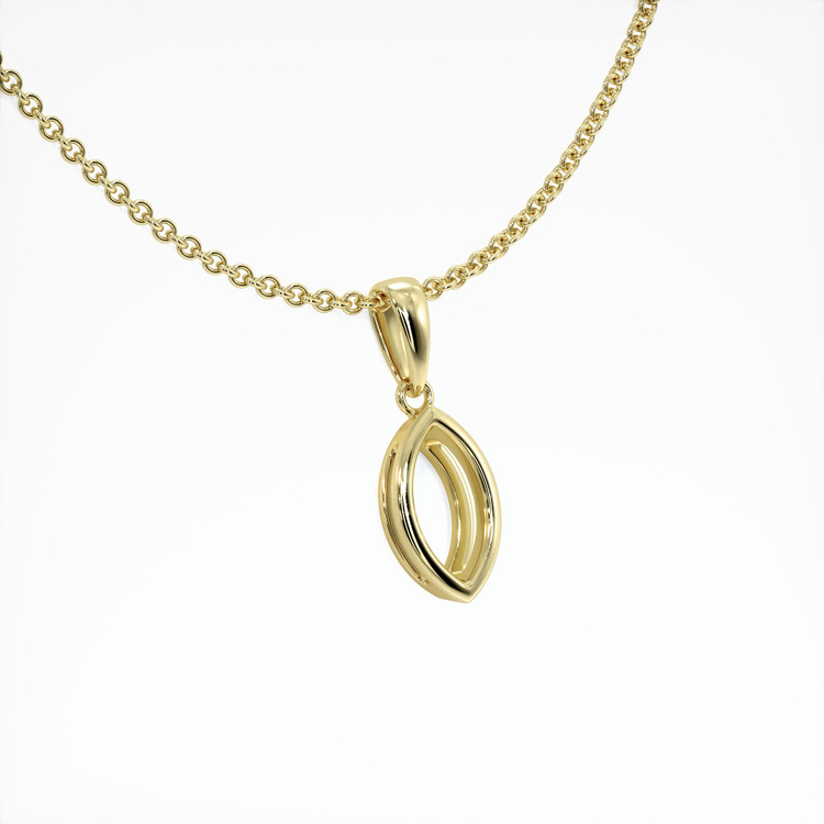 14K Yellow Gold Vedic Pendant Setting