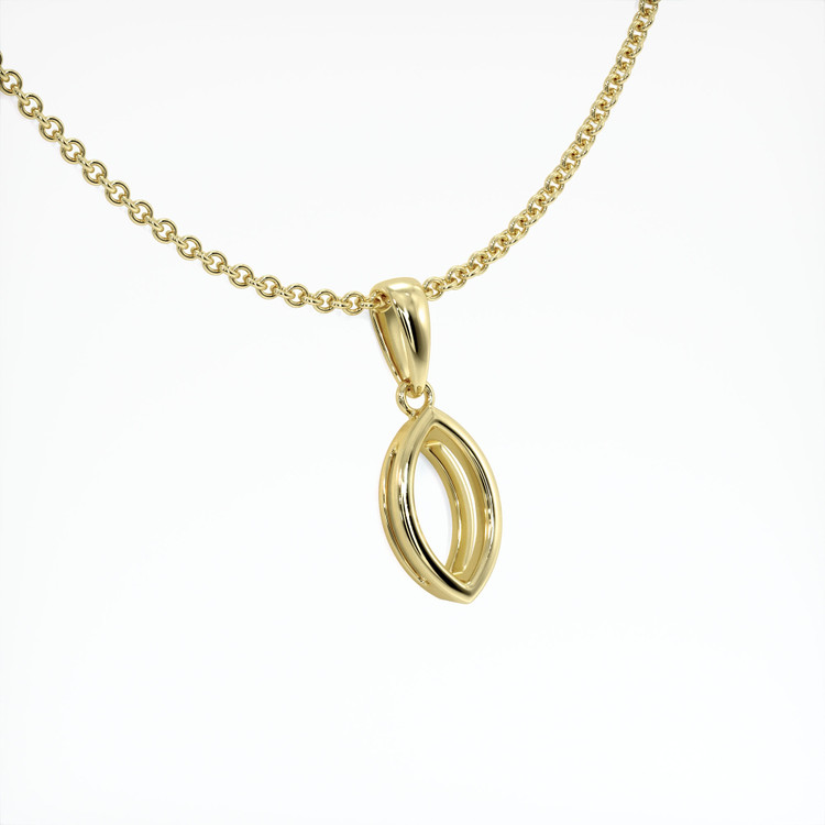 18K Yellow Gold Vedic Pendant Setting