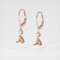 14K Rose Gold Accent Stones Earring Setting Video