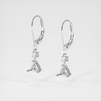 14K White Gold Accent Stones Earring Setting Video