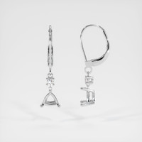 14K White Gold Accent Stones Earring Setting Image