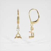 14K Yellow Gold Accent Stones Earring Setting Image