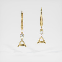 14K Yellow Gold Accent Stones Earring Setting Image