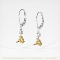 14K Yellow & White Drops Earring Setting Video