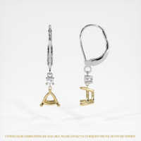 14K Yellow & White Drops Earring Setting Image