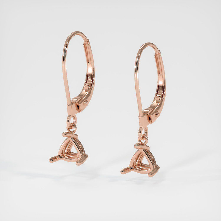 14K Rose Gold Drops Earring Setting