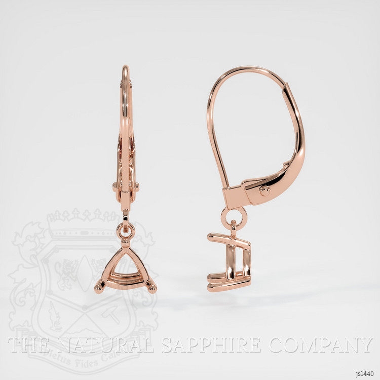14K Rose Gold Drops Earring Setting