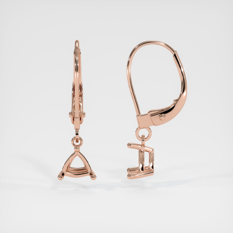 14K Rose Gold Drops Earring Setting