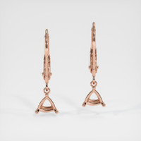 14K Rose Gold Drops Earring Setting Image