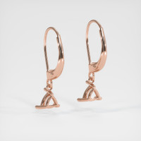 14K Rose Gold Drops Earring Setting Image
