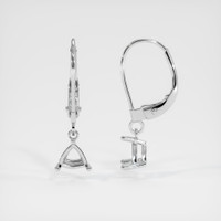 14K White Gold Drops Earring Setting Image
