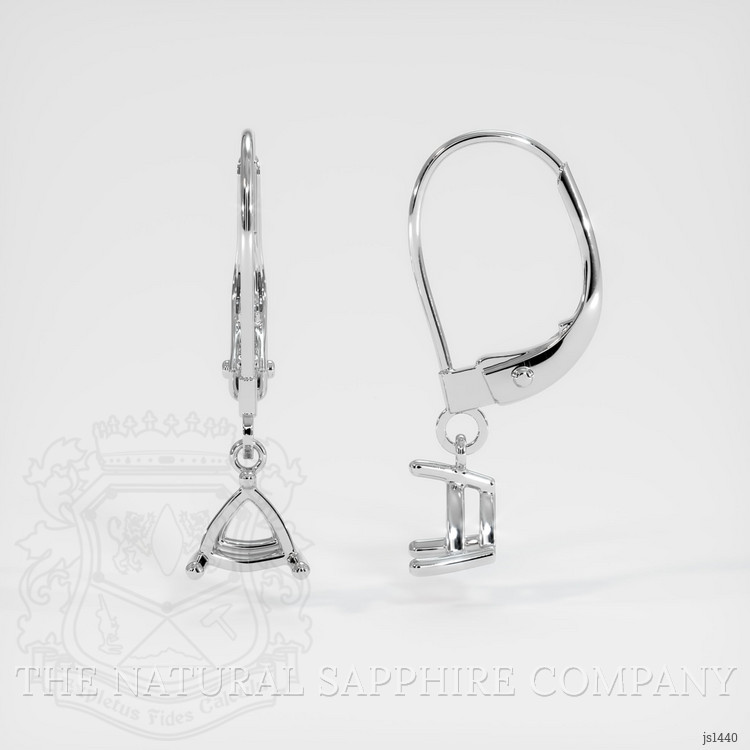 14K White Gold Drops Earring Setting