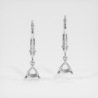 14K White Gold Drops Earring Setting Image