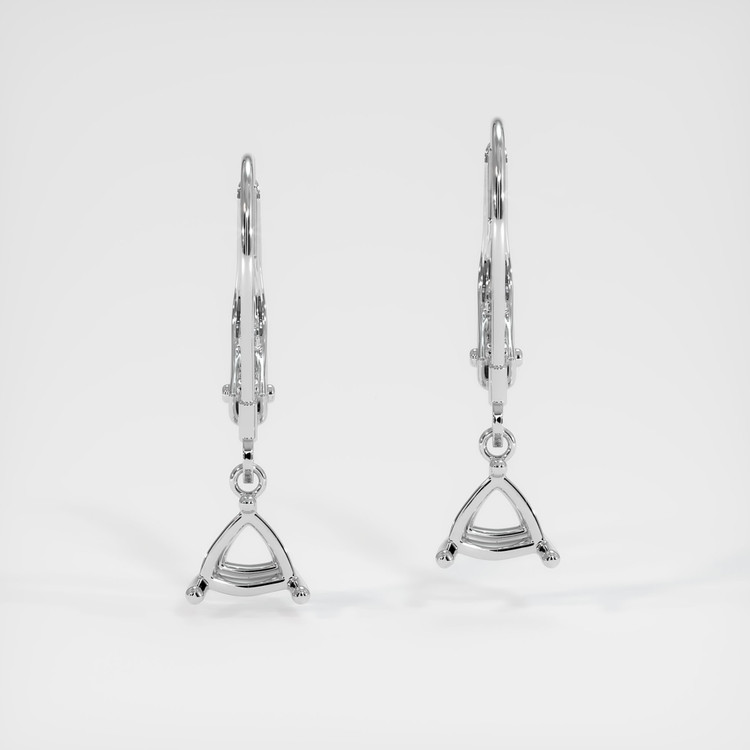 14K White Gold Drops Earring Setting