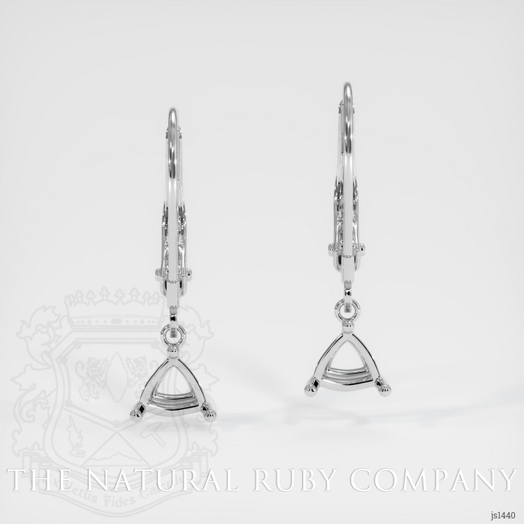 14K White Gold Drops Earring Setting