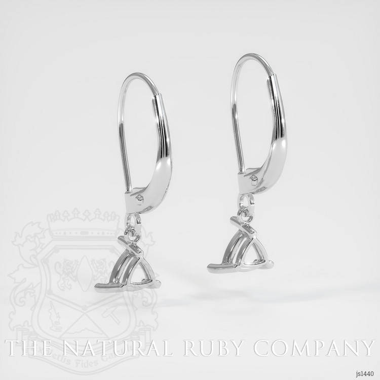 14K White Gold Drops Earring Setting